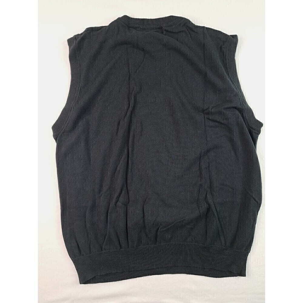 Oscar De La Renta Argyle Golf Sweater Vest Black Mens XL - Picture 5 of 5
